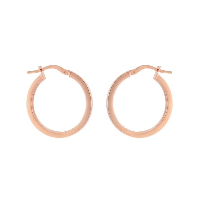 Goldsmiths 9ct Rose Gold 20mm Large Hoop Earrings