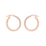 Goldsmiths 9ct Rose Gold 20mm Large Hoop Earrings