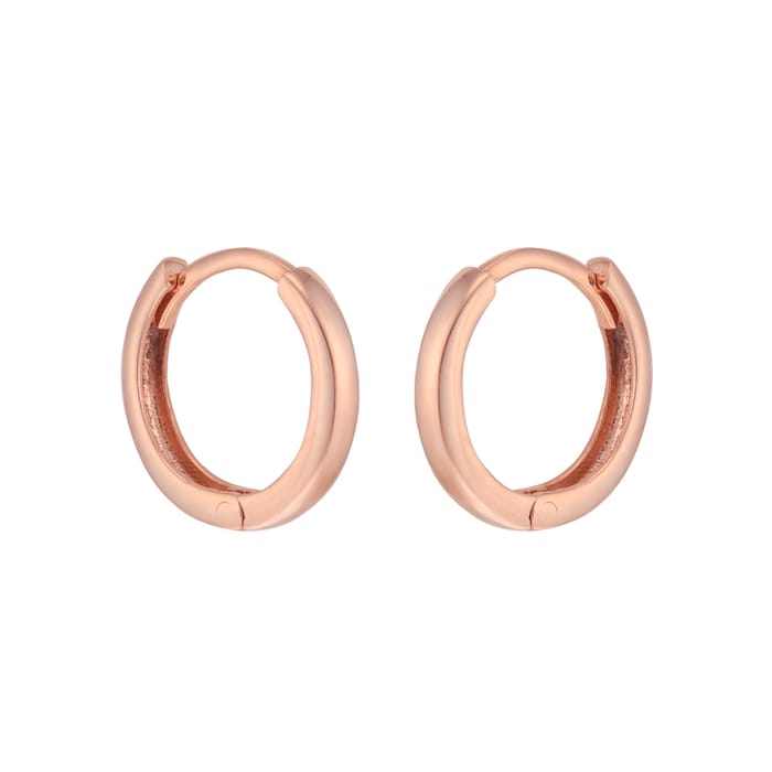 Goldsmiths 9ct Rose Gold Huggie Earrings