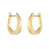 Goldsmiths 18ct Yellow Gold Tapered Huggie Hoop Earrings