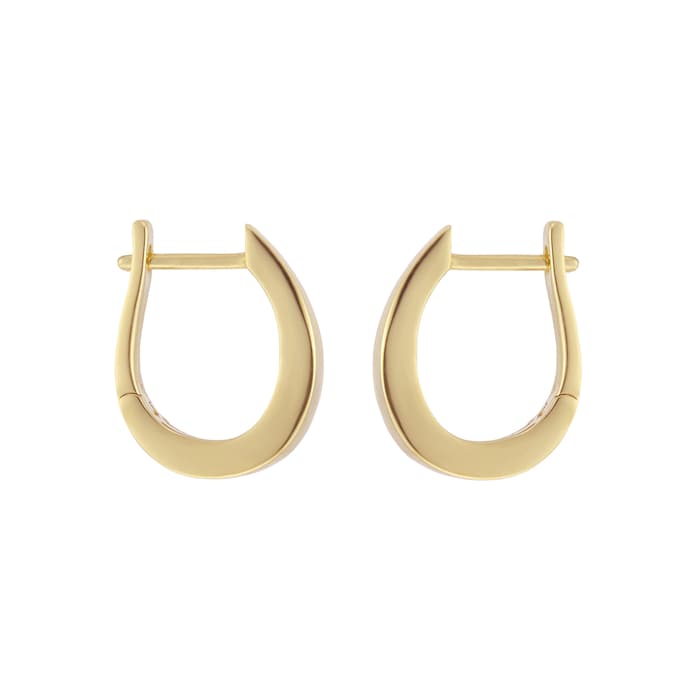 Goldsmiths 18ct Yellow Gold Tapered Huggie Hoop Earrings