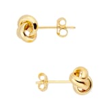 Mappin & Webb 18ct Yellow Gold 7mm Knot Stud Earrings