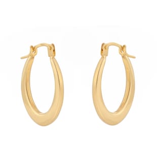 Goldsmiths 9ct Yellow Gold Graduated Creole Small Hoop Earrings