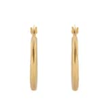 Goldsmiths 9ct Yellow Gold Textured Creole Hoop Earrings