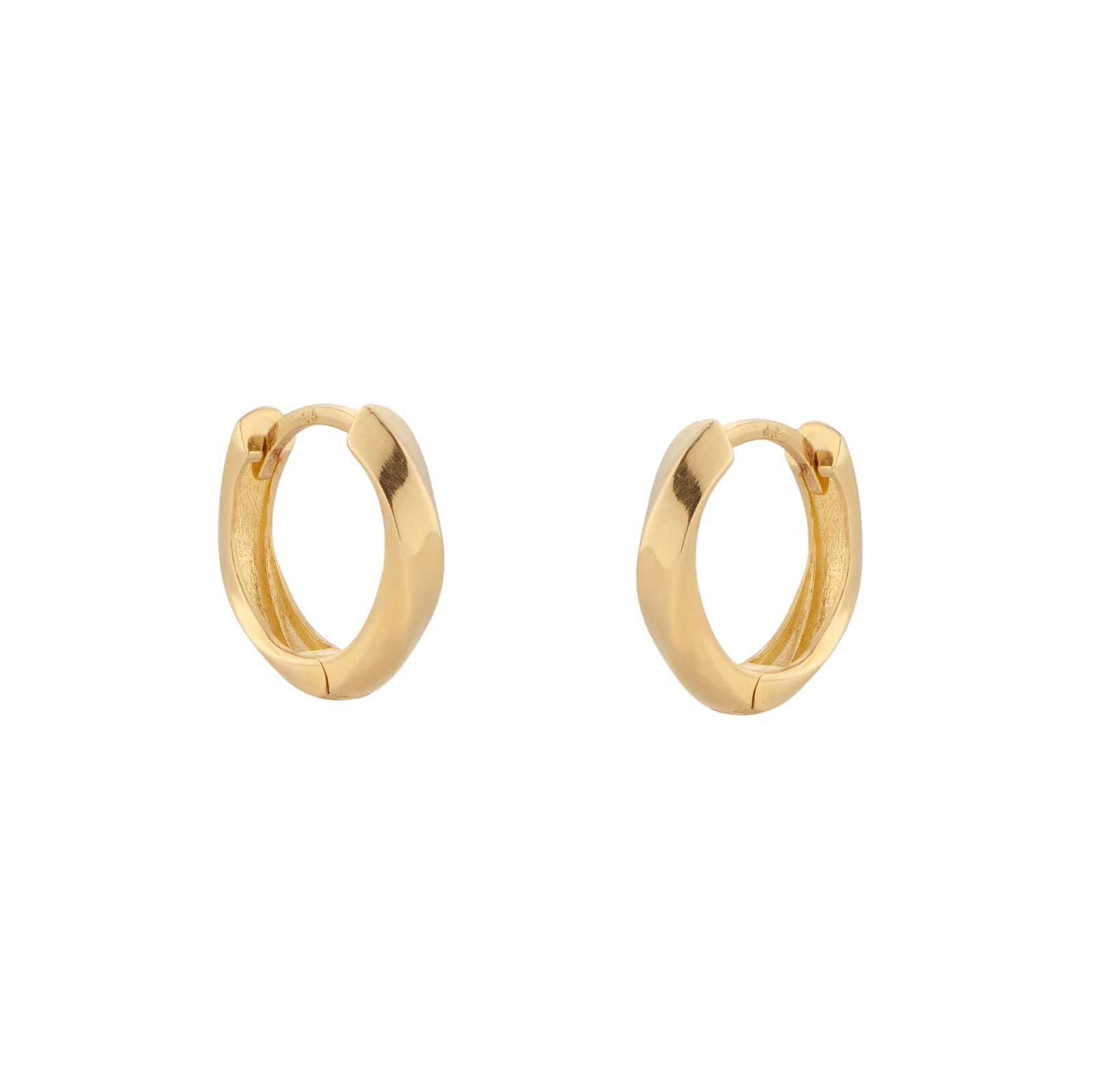 Goldsmiths 9ct Yellow Gold Twist Huggie Earrings Goldsmiths 9ct Yellow Gold Twist Huggie Earrings