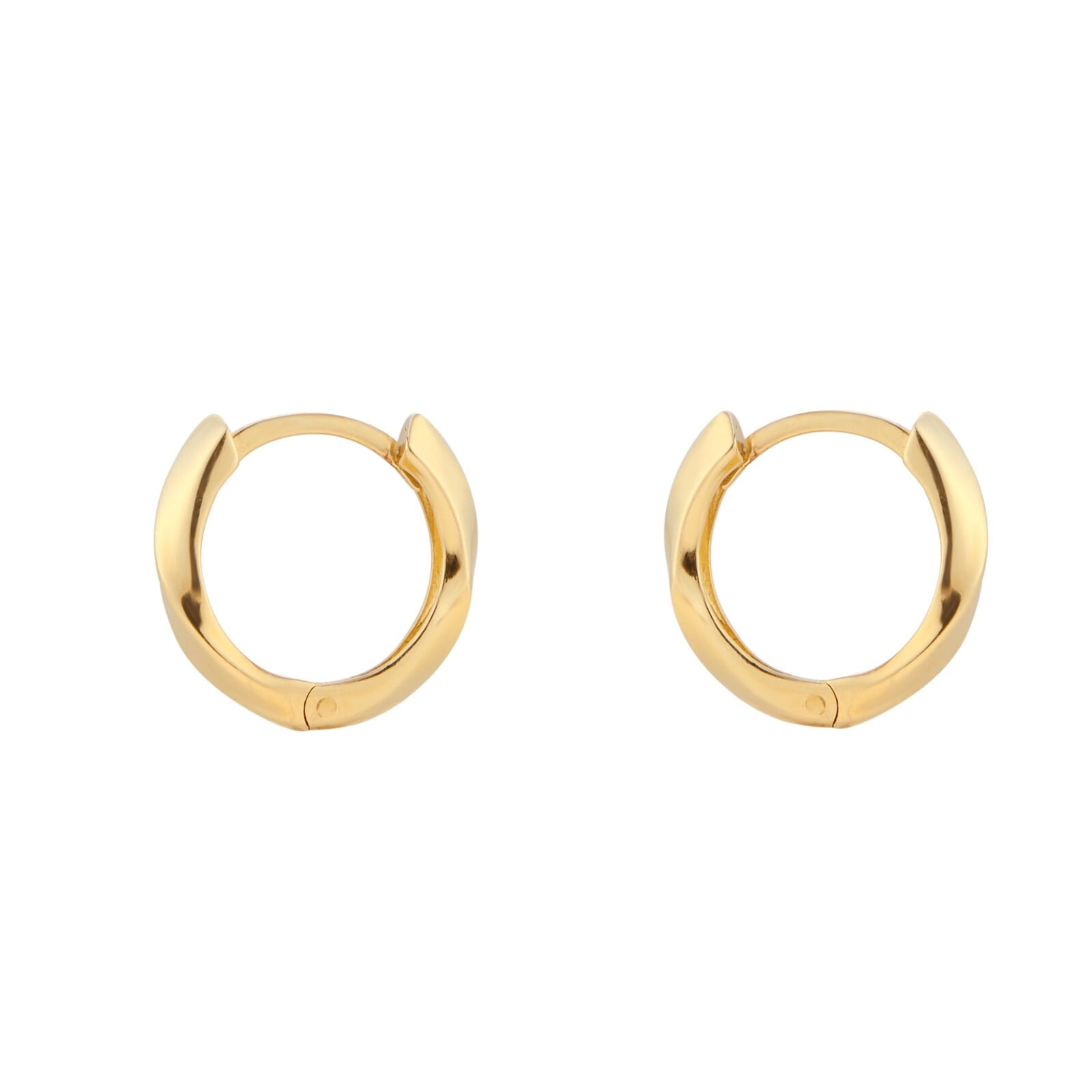Goldsmiths 9ct Yellow Gold Twist Huggie Earrings