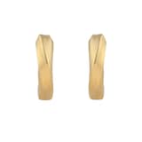 Goldsmiths 9ct Yellow Gold Twist Huggie Earrings