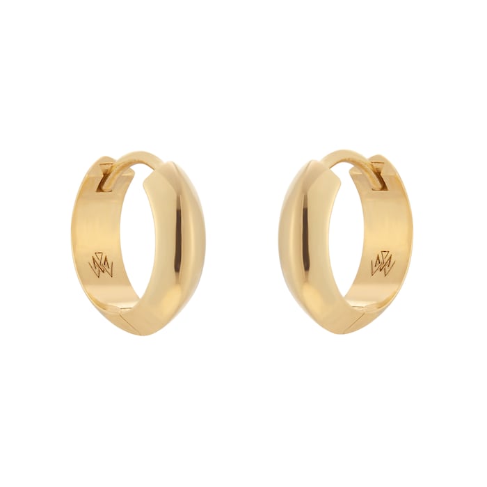 Mappin & Webb 18ct Yellow Gold 15mm Hoop Earrings