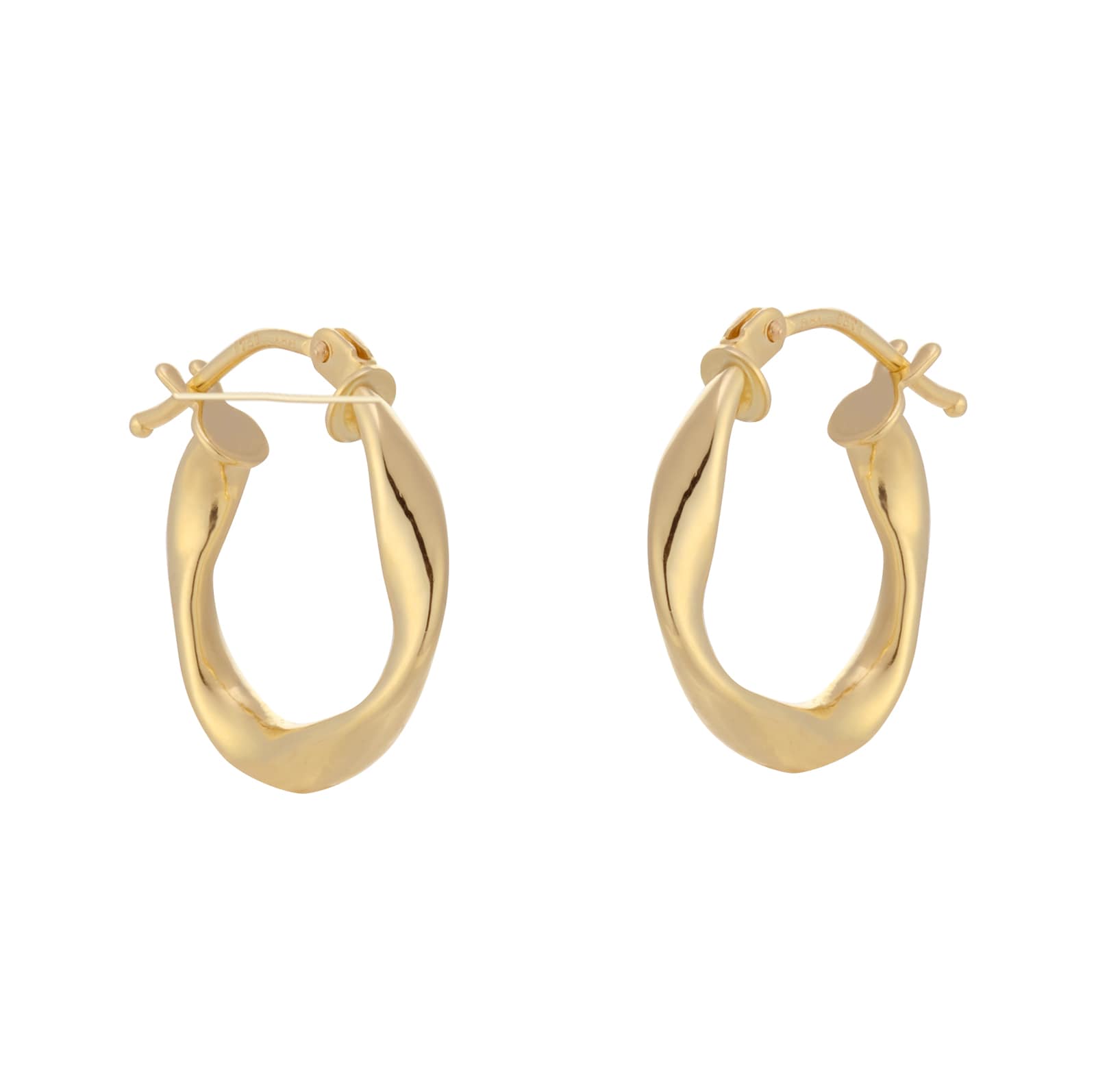 Mappin & Webb 18ct Yellow Gold Twist Hoop Earrings