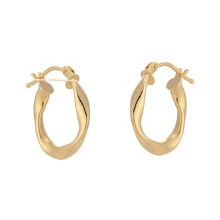 Mappin & Webb 18ct Yellow Gold Twist Hoop Earrings