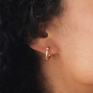 Mappin & Webb 18ct Yellow Gold Twist Hoop Earrings