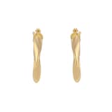 Mappin & Webb 18ct Yellow Gold Twist Hoop Earrings
