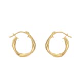 Mappin & Webb 18ct Yellow Gold Twist Hoop Earrings
