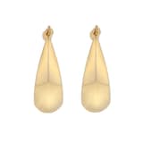 Goldsmiths 9ct Yellow Gold Tapered Knife Edge Oval Creole Hoop Earrings