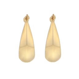 15030752 - 9ct Yellow Gold Tapered Knife Edge Oval Creole Hoop Earrings