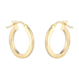 Mappin & Webb 18ct Yellow Gold 16mm Small Hoop Earrings