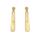 Goldsmiths 9ct Yellow Gold Tapered Creole Hoop Earrings