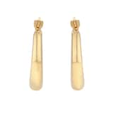 Goldsmiths 9ct Yellow Gold Tapered Creole Hoop Earrings