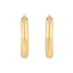 15030755 - 9ct Yellow Gold Round 15mm Tube Huggie Hoop Earrings
