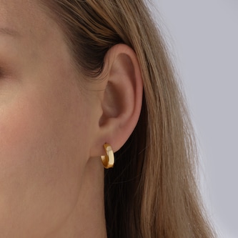 Goldsmiths 9ct Yellow Gold Huggie Hoop Earrings Goldsmiths 9ct Yellow Gold Huggie Hoop Earrings