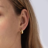 Goldsmiths 9ct Yellow Gold Huggie Hoop Earrings