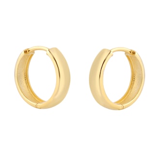 Goldsmiths 9ct Yellow Gold Huggie Hoop Earrings
