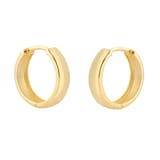 Goldsmiths 9ct Yellow Gold Huggie Hoop Earrings