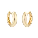 Goldsmiths 9ct Yellow Gold Round Huggie Hoop Earrings