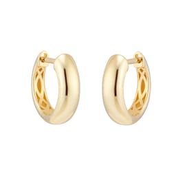 15030759 - 9ct Yellow Gold Round Huggie Hoop Earrings