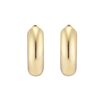 Goldsmiths 9ct Yellow Gold Round Huggie Hoop Earrings Goldsmiths 9ct Yellow Gold Round Huggie Hoop Earrings