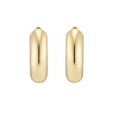 Goldsmiths 9ct Yellow Gold Round Huggie Hoop Earrings