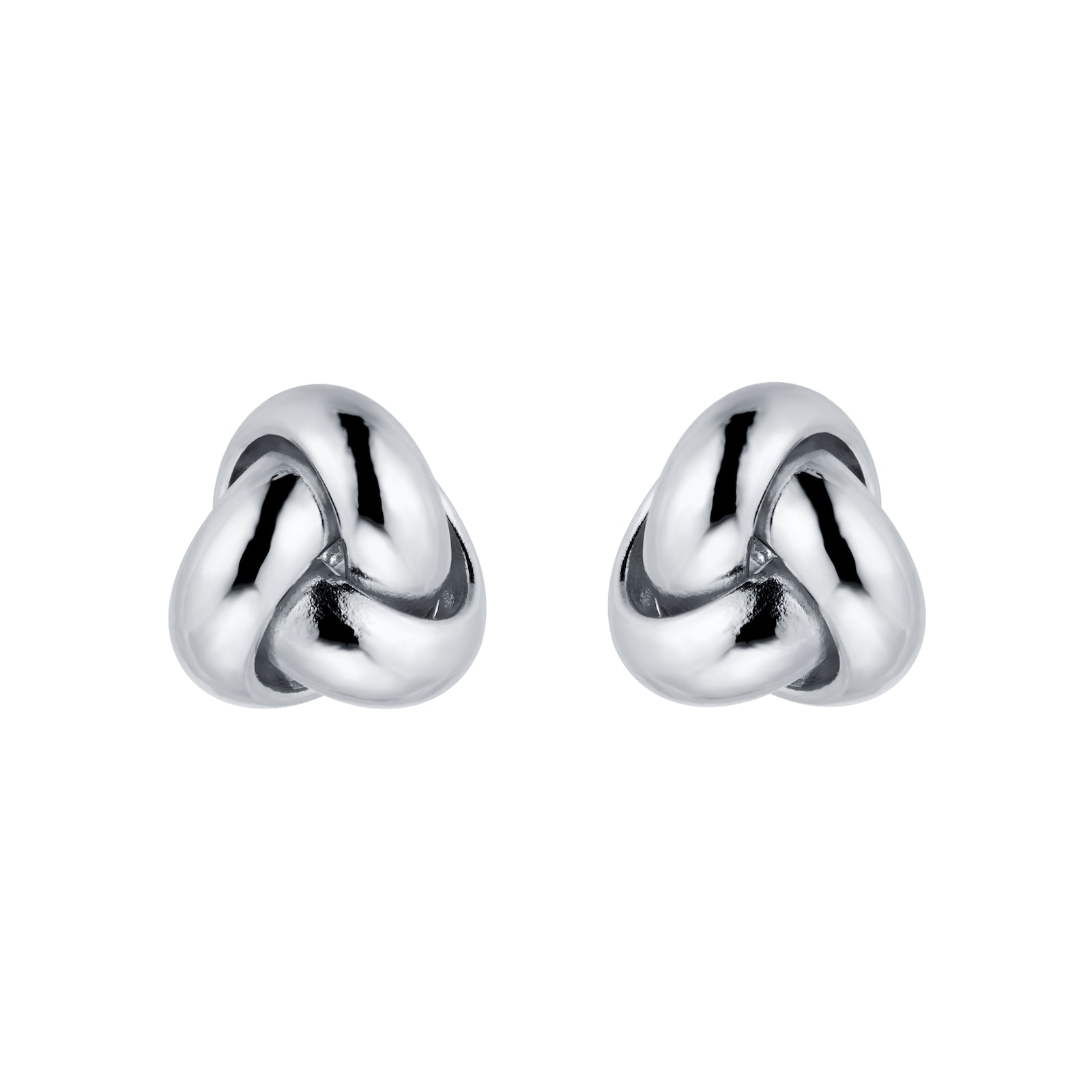 Goldsmiths 9ct White Gold Small Knot Stud Earrings 5.55.6239 | Goldsmiths