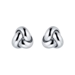 15040161 - 9ct White Gold Small Knot Stud Earrings