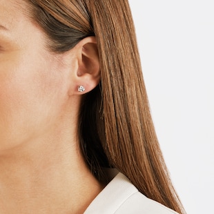 Goldsmiths 9ct White Gold Small Knot Stud Earrings