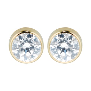 Goldsmiths 9ct Yellow Gold Cubic Zirconia Stud Earrings