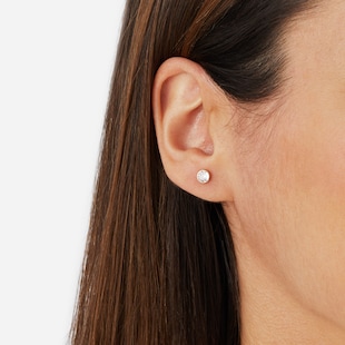 Goldsmiths 9ct Yellow Gold Cubic Zirconia Stud Earrings