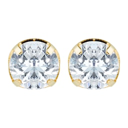 15040201 - 9ct Yellow Gold 4mm Cubic Zirconia Stud Earrings