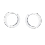 Goldsmiths 9ct White Gold Cubic Zirconia Huggie Earring