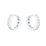 Goldsmiths 9ct White Gold Cubic Zirconia Huggie Earring