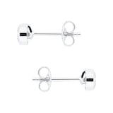 Goldsmiths 9ct White Gold Rub over Cubic Zirconia Stud Earrings