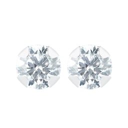 15040258 - 9ct White Gold 5mm Cubic Zirconia Stud Earrings
