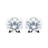Goldsmiths 9ct White Gold 7mm Cubic Zirconia Stud Earrings