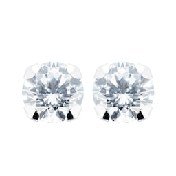 15040260 - 9ct White Gold 7mm Cubic Zirconia Stud Earrings