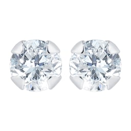 15040267 - 9ct White Gold 3mm Cubic Zirconia Stud Earrings
