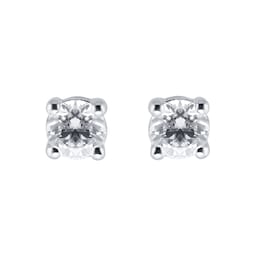15040294 - 9ct White Gold 6mm Cubic Zirconia Stud Earrings