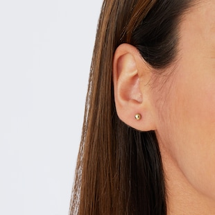 Goldsmiths 9ct Yellow Gold 4mm Spanish Stud Earrings