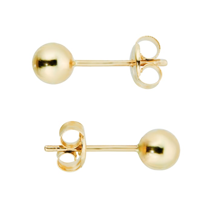 Goldsmiths 9ct Yellow Gold 4mm Spanish Stud Earrings