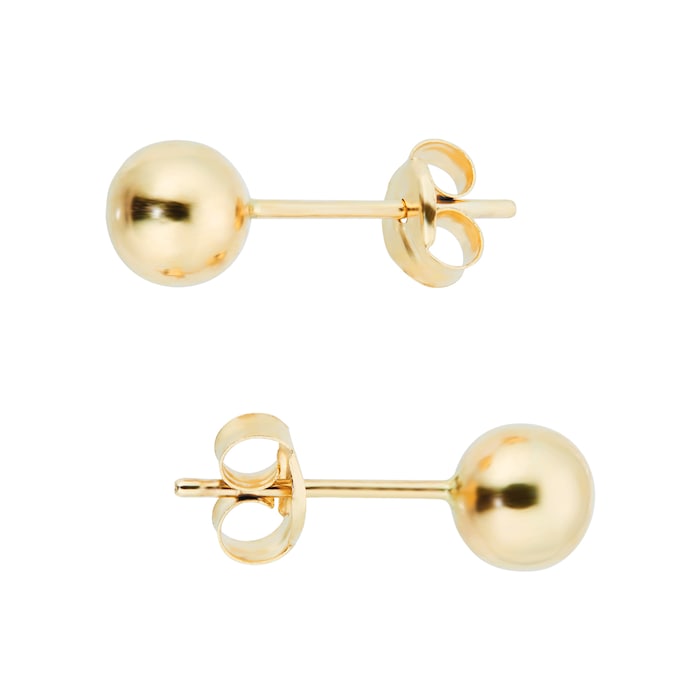 Goldsmiths 9ct Yellow Gold 5mm Ball Stud Earrings