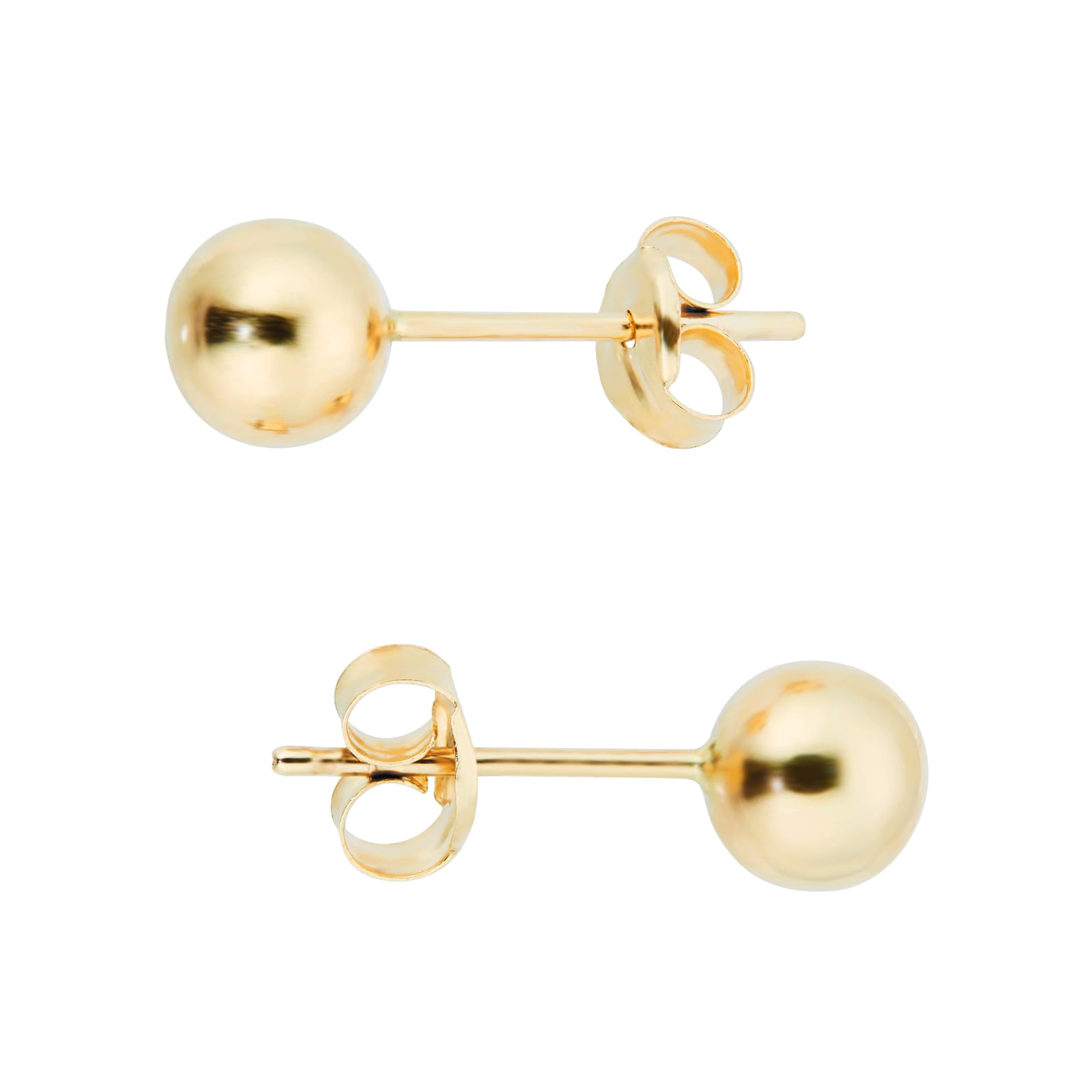 Goldsmiths 9ct Yellow Gold 5mm Spanish Stud Earrings 1.55.0593 | Goldsmiths