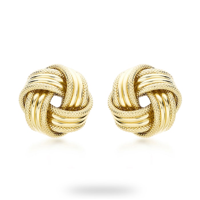 Goldsmiths 9ct Yellow Gold Knot Earrings